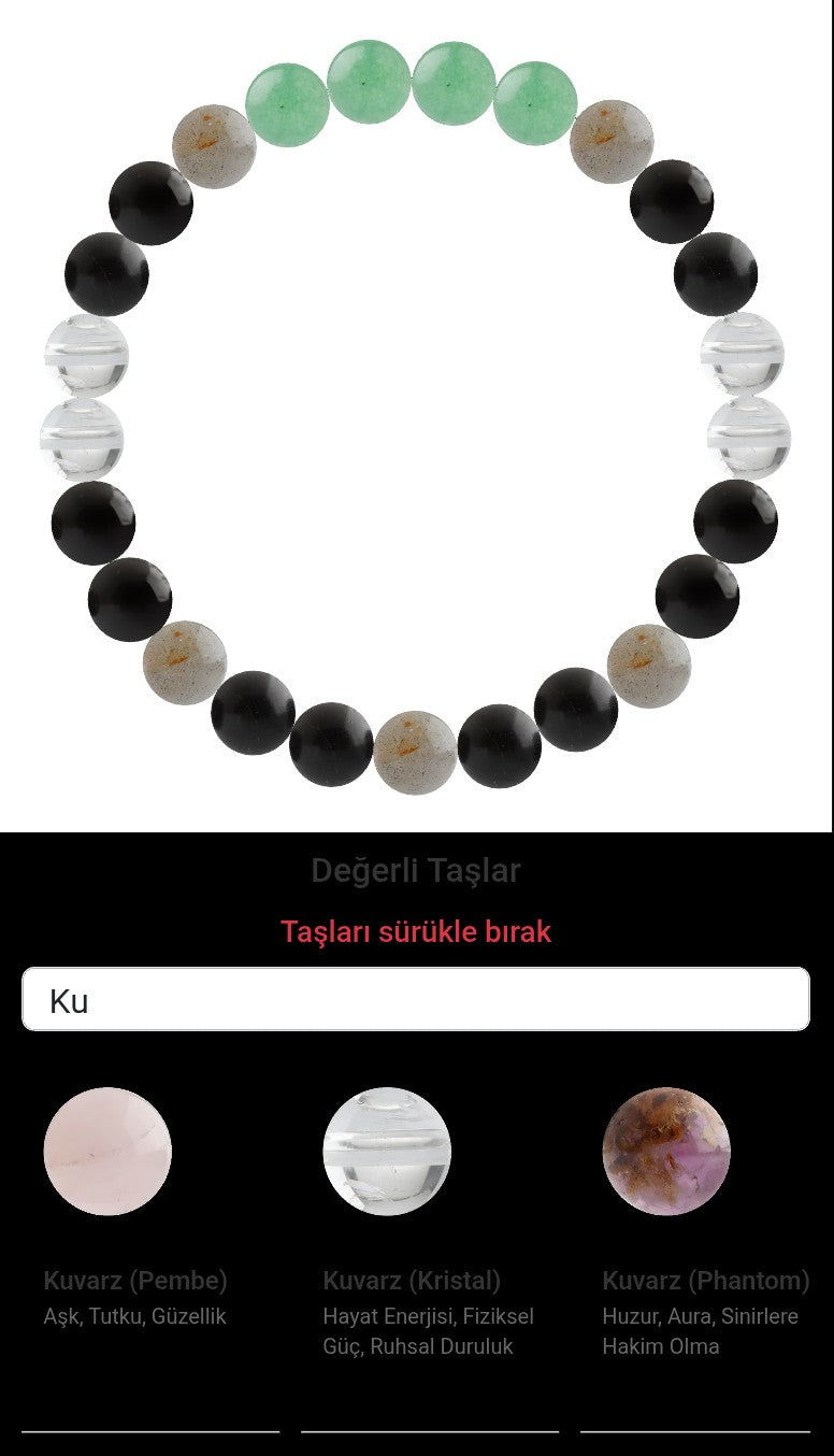 Özel Tasarım Elastik Misineli - 25 Taş - Özel Tasarım Görseli