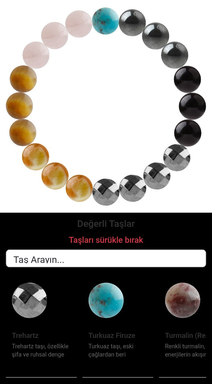 Özel Tasarım Elastik Misineli - 20 Taş - Özel Tasarım Görseli