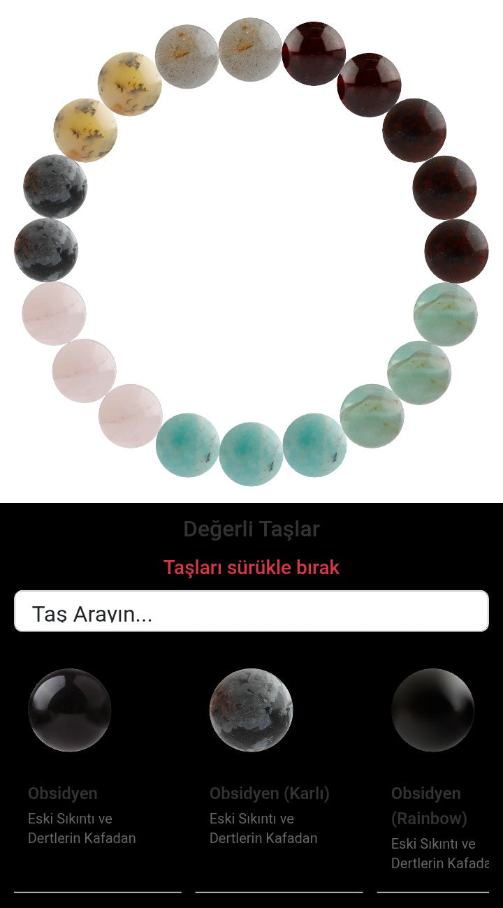 Özel Tasarım Elastik Misineli - 20 Taş - Özel Tasarım Görseli
