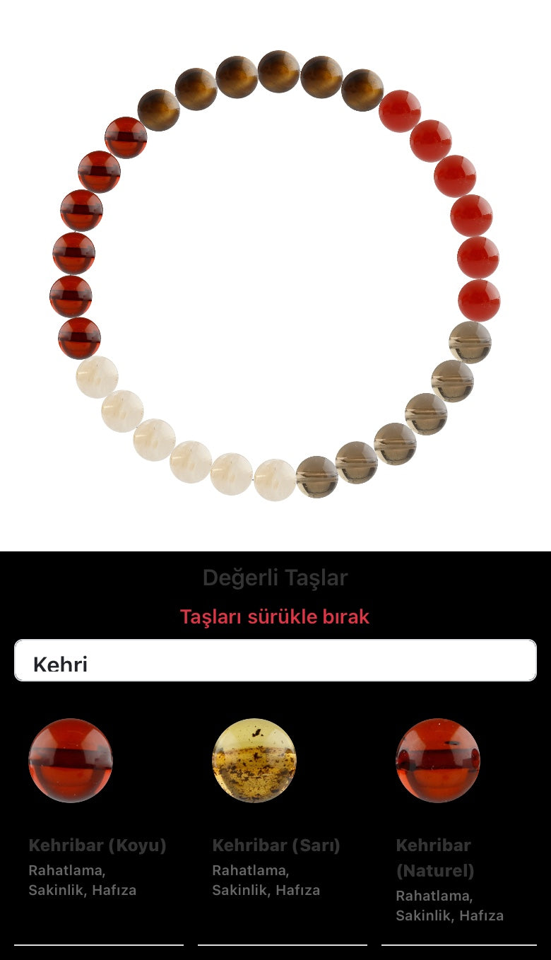 Özel Tasarım Elastik Misineli - 30 Taş - Özel Tasarım Görseli
