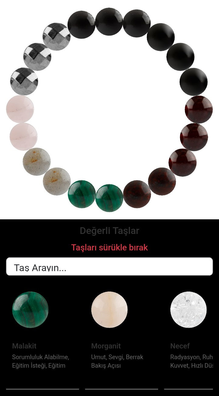 Özel Tasarım Elastik Misineli - 20 Taş - Özel Tasarım Görseli