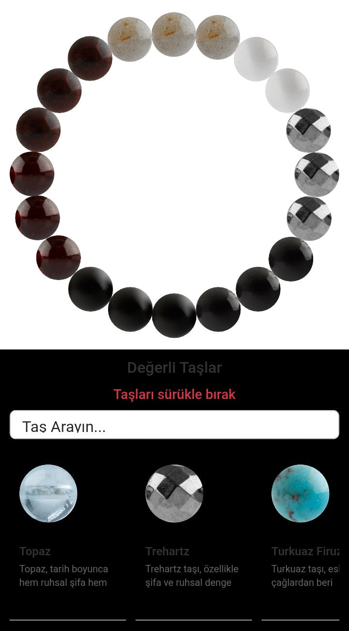 Özel Tasarım Elastik Misineli - 20 Taş - Özel Tasarım Görseli