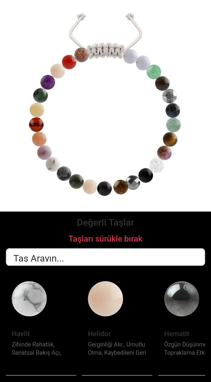 Özel Tasarım Merdiven Kapama Bileklik - 27 Taş - Özel Tasarım Görseli