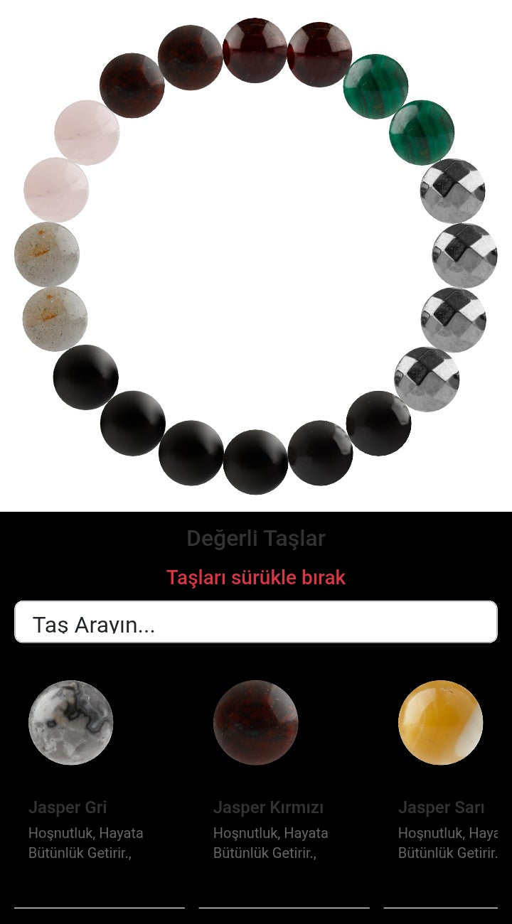 Özel Tasarım Elastik Misineli - 20 Taş - Özel Tasarım Görseli