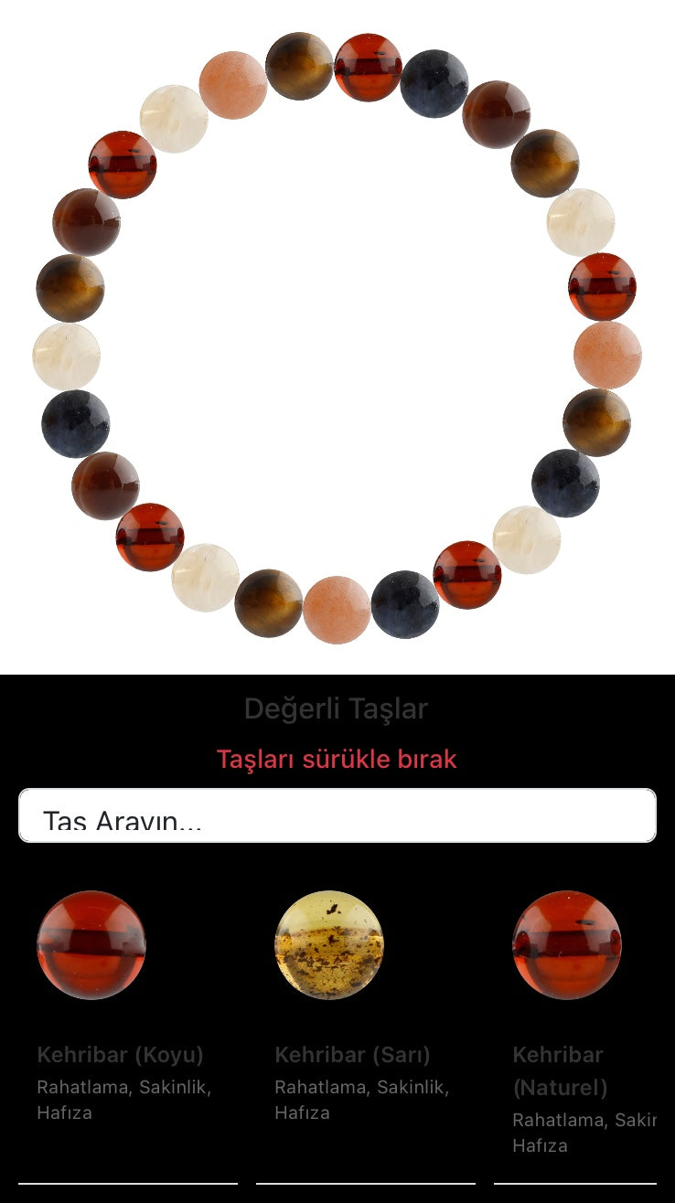 Özel Tasarım Elastik Misineli - 25 Taş - Özel Tasarım Görseli