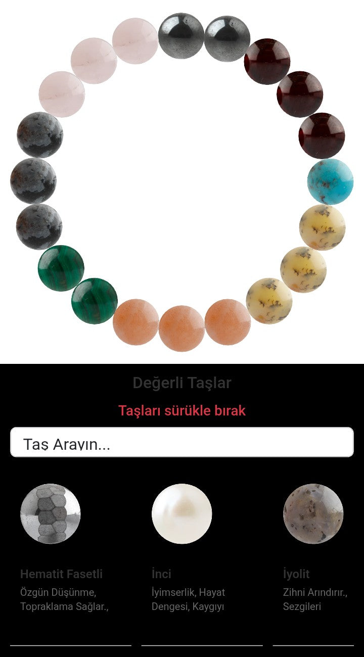 Özel Tasarım Elastik Misineli - 20 Taş - Özel Tasarım Görseli
