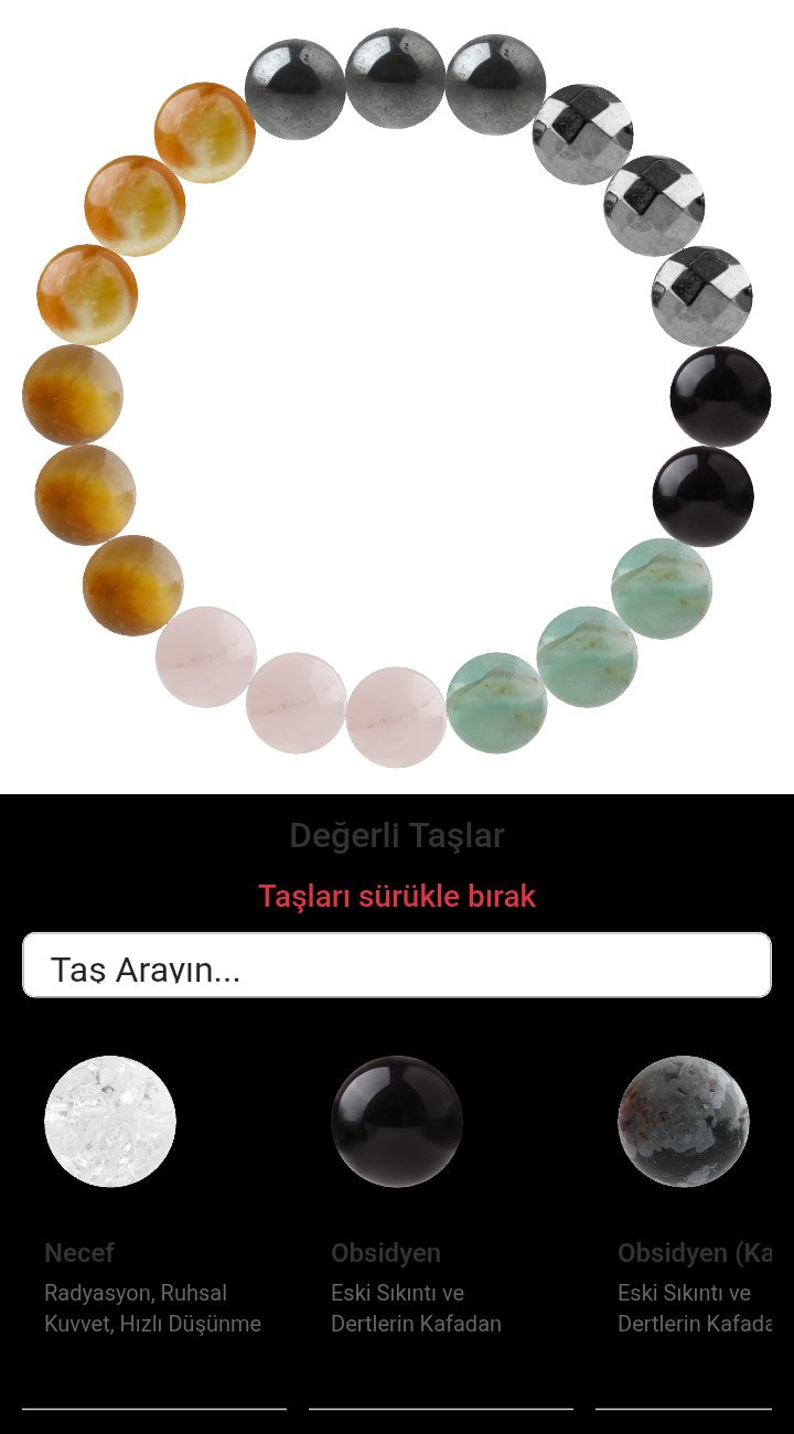 Özel Tasarım Elastik Misineli - 20 Taş - Özel Tasarım Görseli