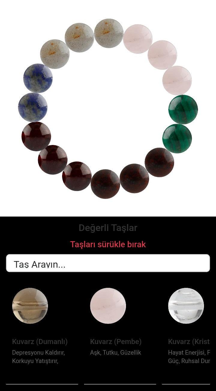 Özel Tasarım Elastik Misineli - 16 Taş - Özel Tasarım Görseli