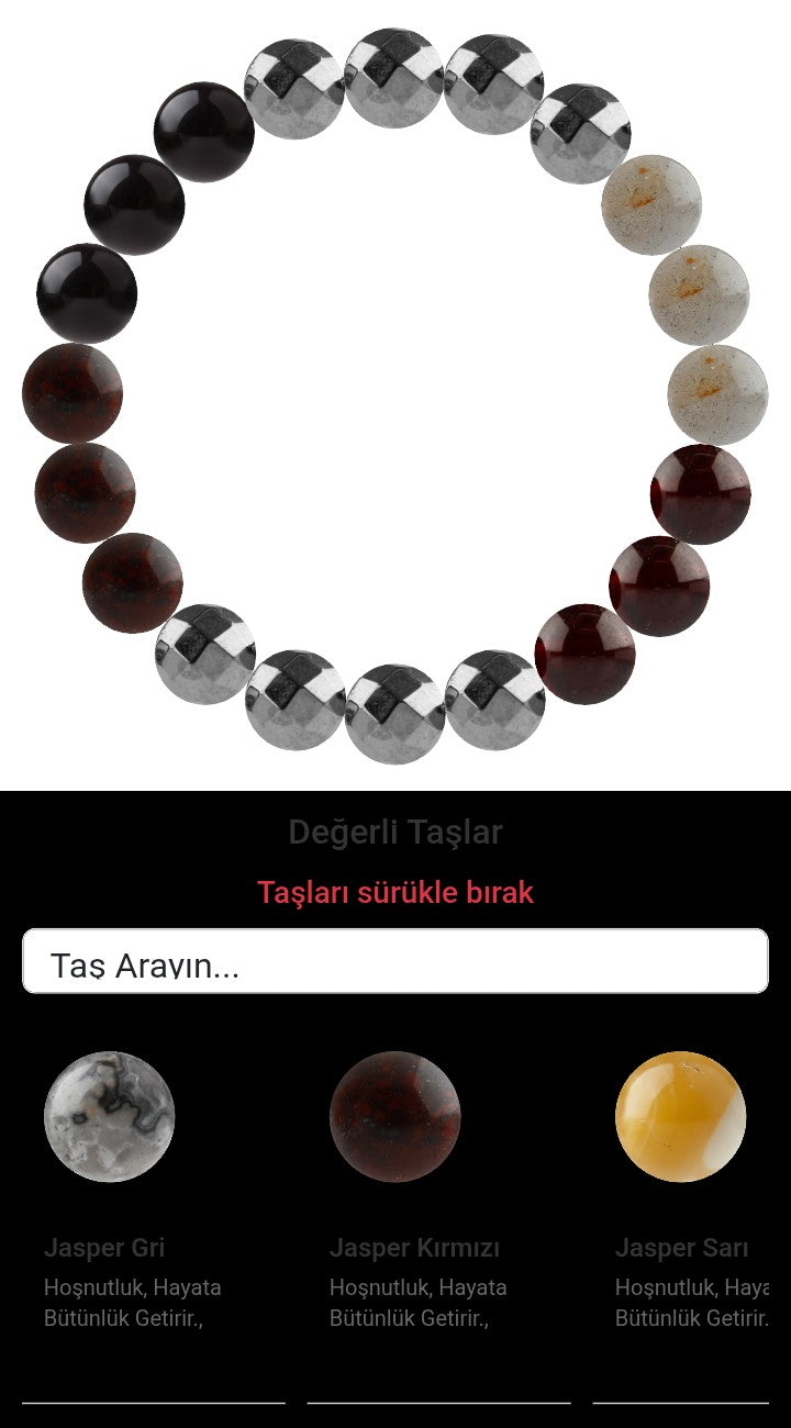 Özel Tasarım Elastik Misineli - 20 Taş - Özel Tasarım Görseli