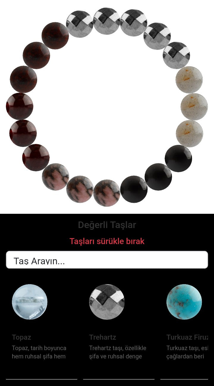 Özel Tasarım Elastik Misineli - 20 Taş - Özel Tasarım Görseli
