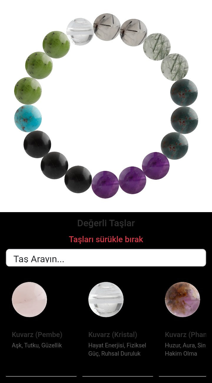 Özel Tasarım Elastik Misineli - 18 Taş - Özel Tasarım Görseli