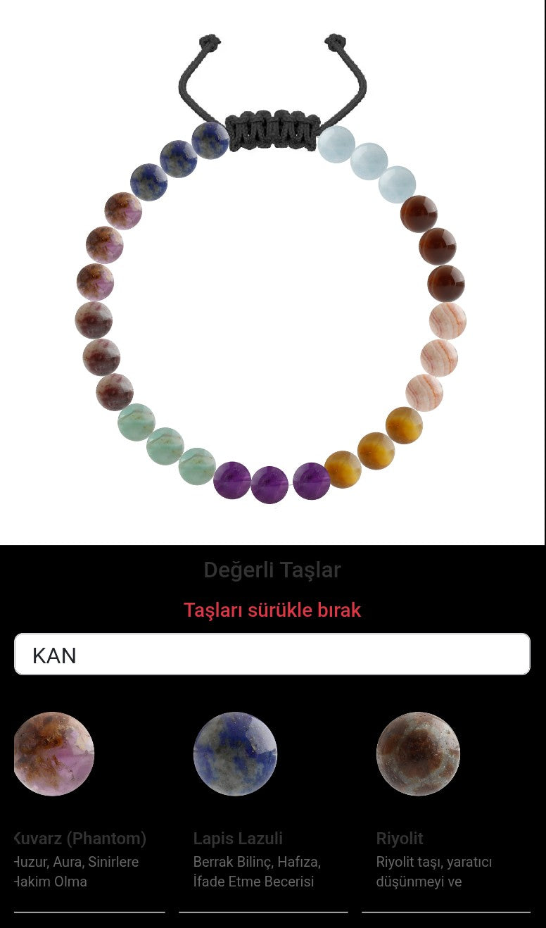 Özel Tasarım Merdiven Kapama Bileklik - 27 Taş - Özel Tasarım Görseli