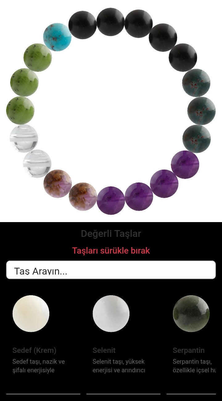 Özel Tasarım Elastik Misineli - 20 Taş - Özel Tasarım Görseli
