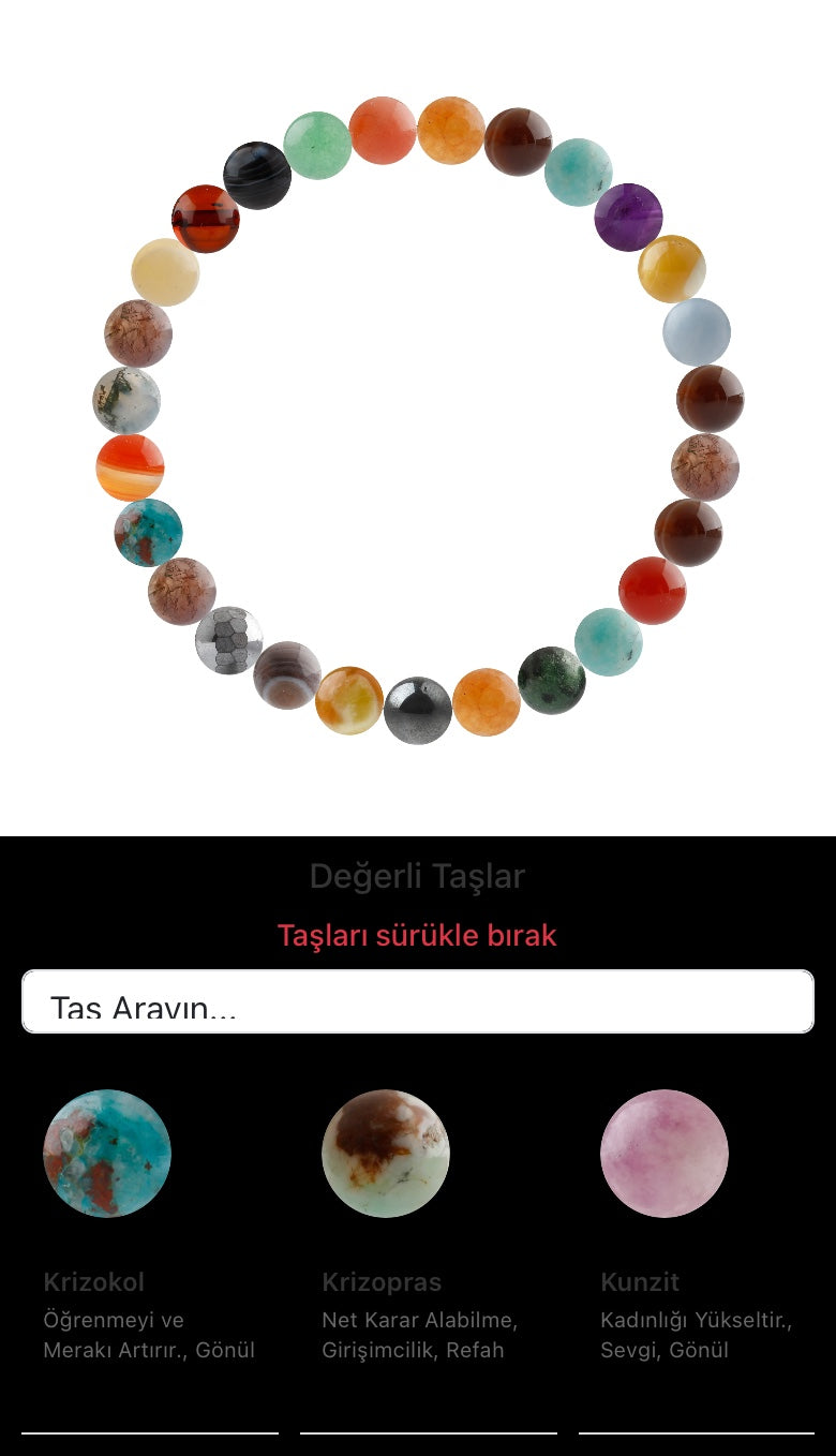 Özel Tasarım Elastik Misineli - 27 Taş - Özel Tasarım Görseli