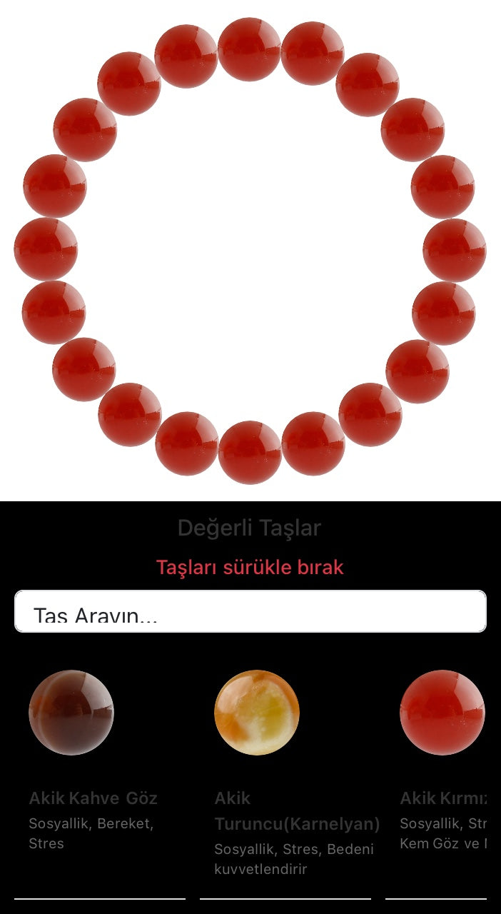 Özel Tasarım Elastik Misineli - 20 Taş - Özel Tasarım Görseli