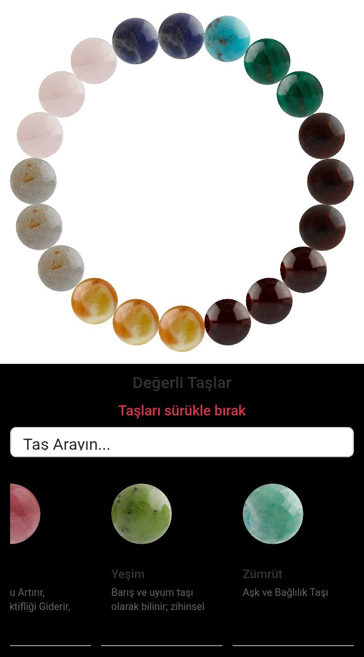 Özel Tasarım Elastik Misineli - 20 Taş - Özel Tasarım Görseli