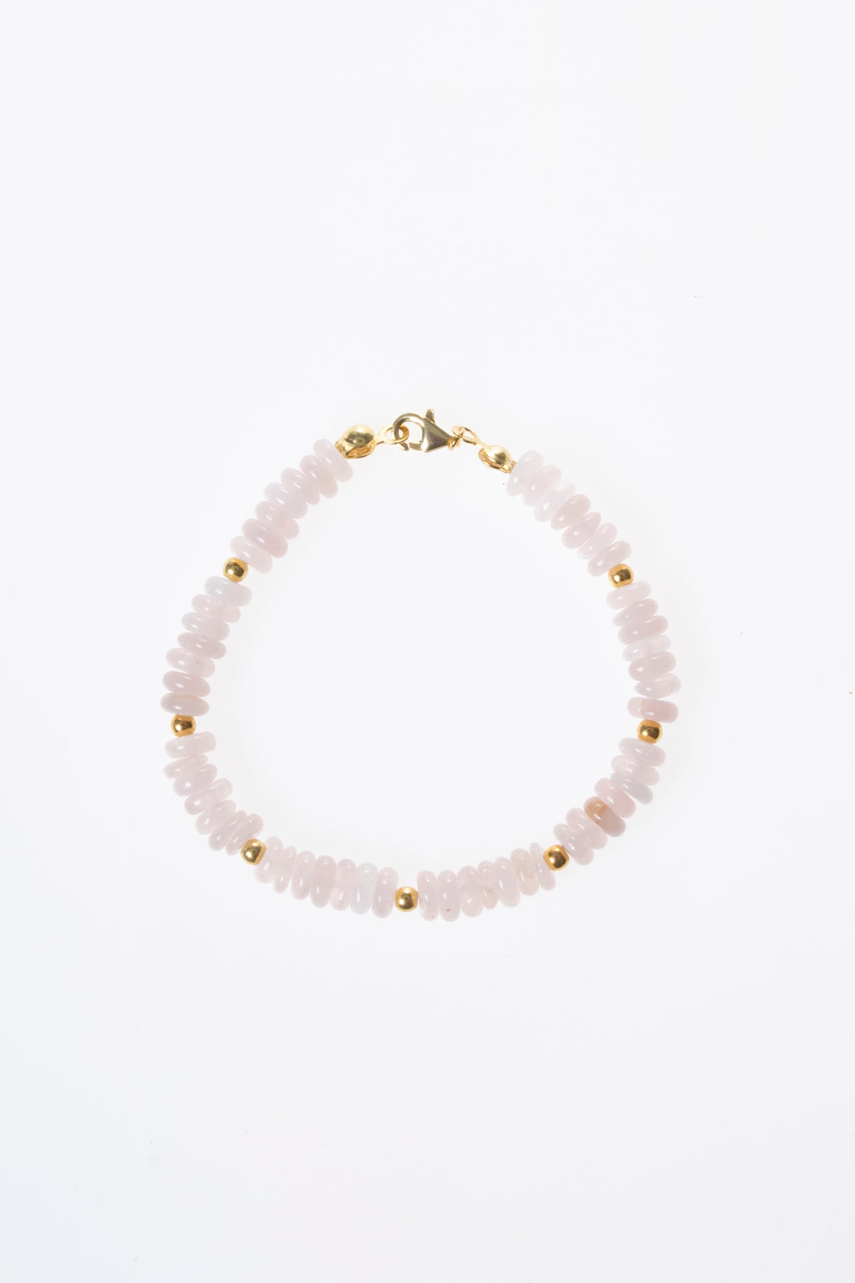 Pembe Kuvars &amp; Hematit Gümüş Kapama Bileklik