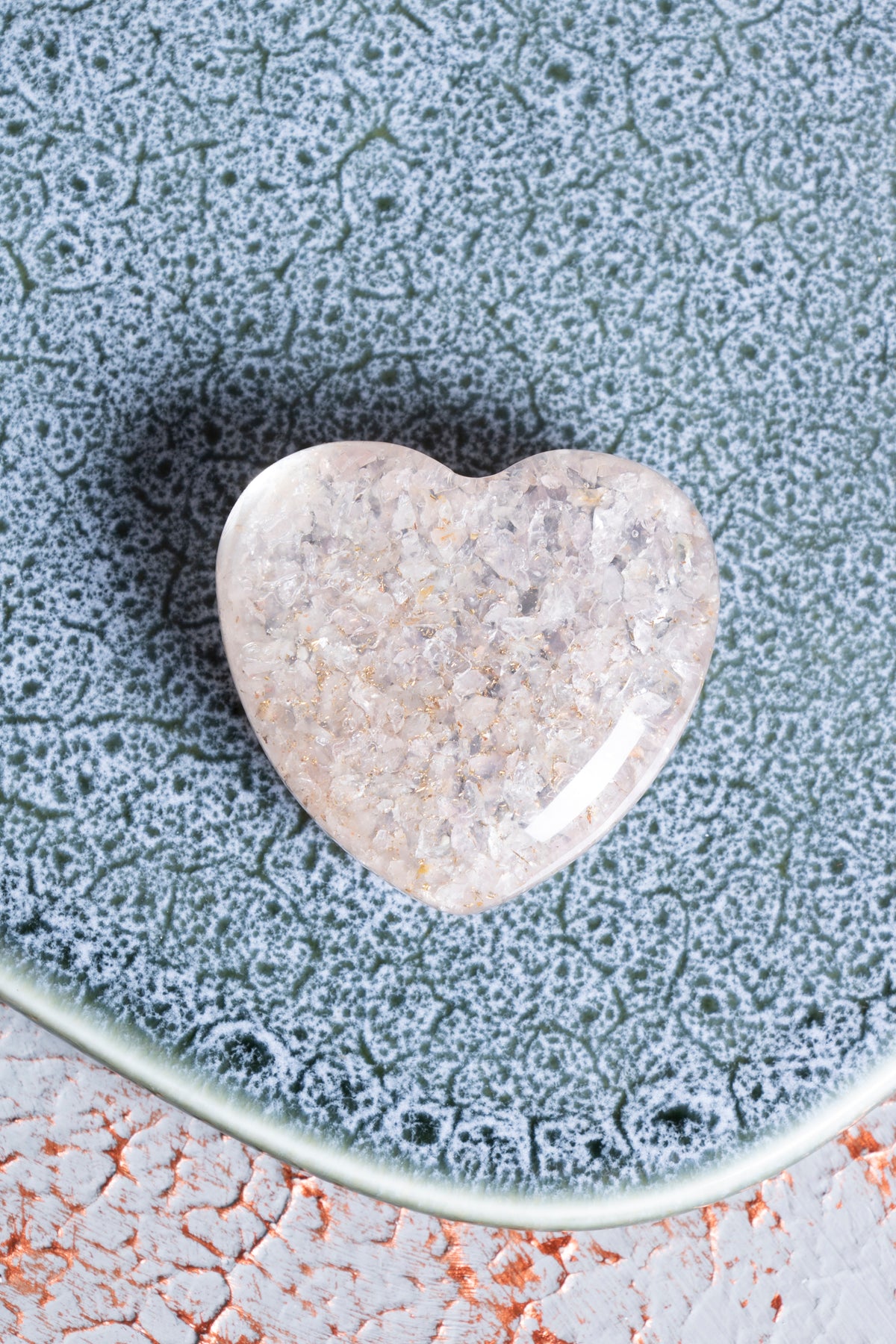 Pembe Kuvars Kalp Obje