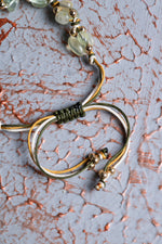 Prehnit A Kalite Natürel Taşlar Makrome Bileklik