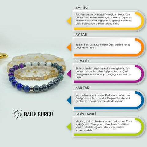 Balık Burcu Doğal Taş Bileklik 212225
