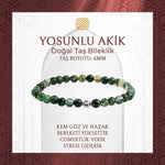 Yosunlu Akik 6mm Doğal Taş Bileklik
