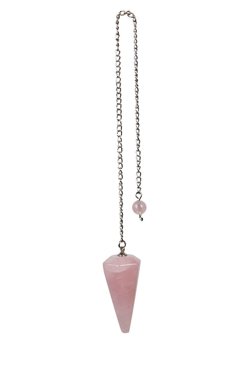 Pembe Kuvars Doğal Taş Pandül (Sarkaç) 204012