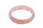 Pembe Kuvars Doğal Taş Kare Bileklik 210174