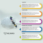 Koç Burcu Doğal Taş Makrome Bileklik 212199