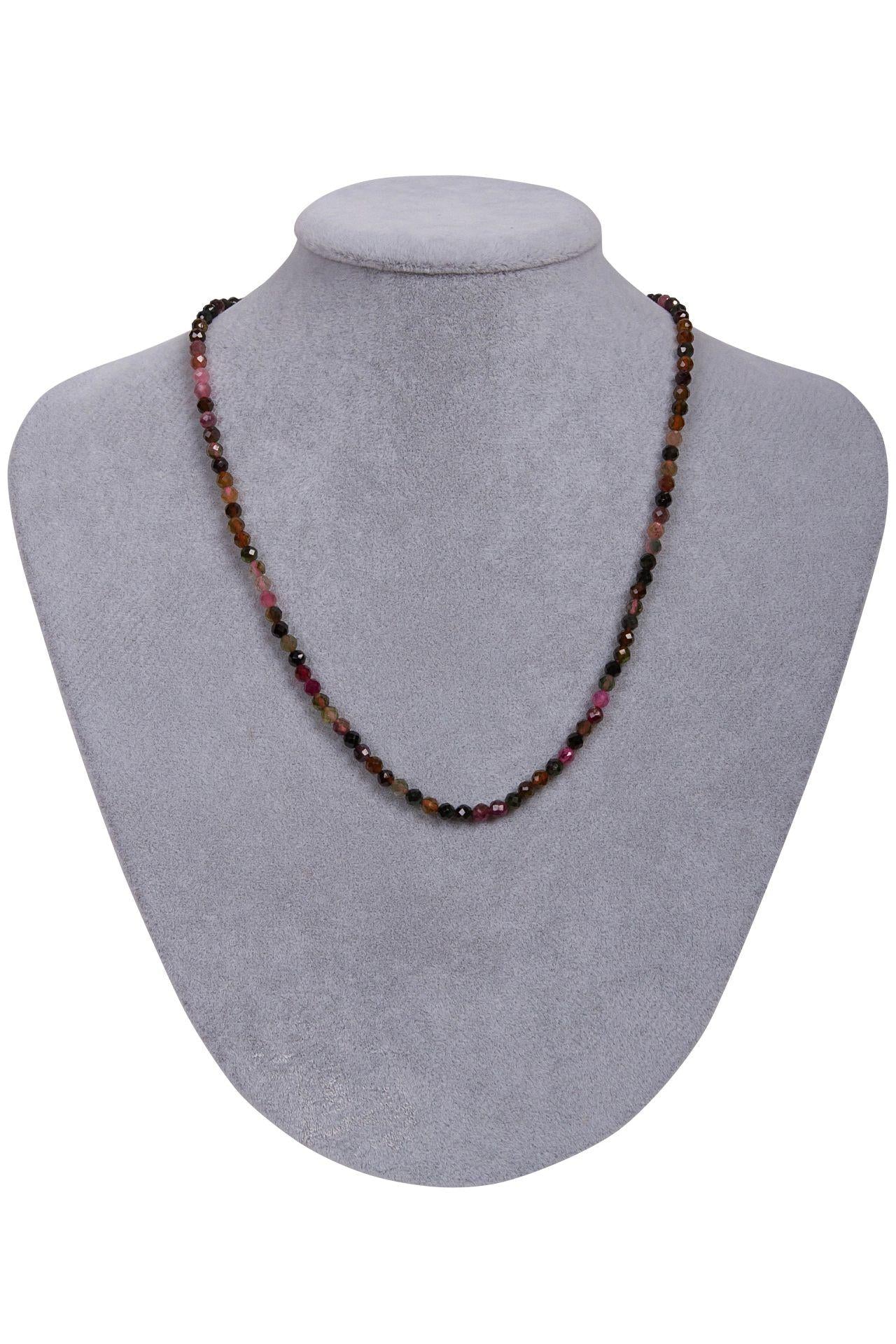 Turmalin Doğal Taş Kesimli Kolye 210109