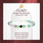 Yeşil Florit 6mm Doğal Taş Bileklik