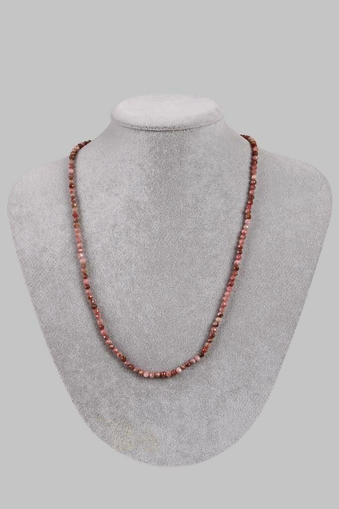 Rodonit Doğal Taş Tasarım Kolye 201734