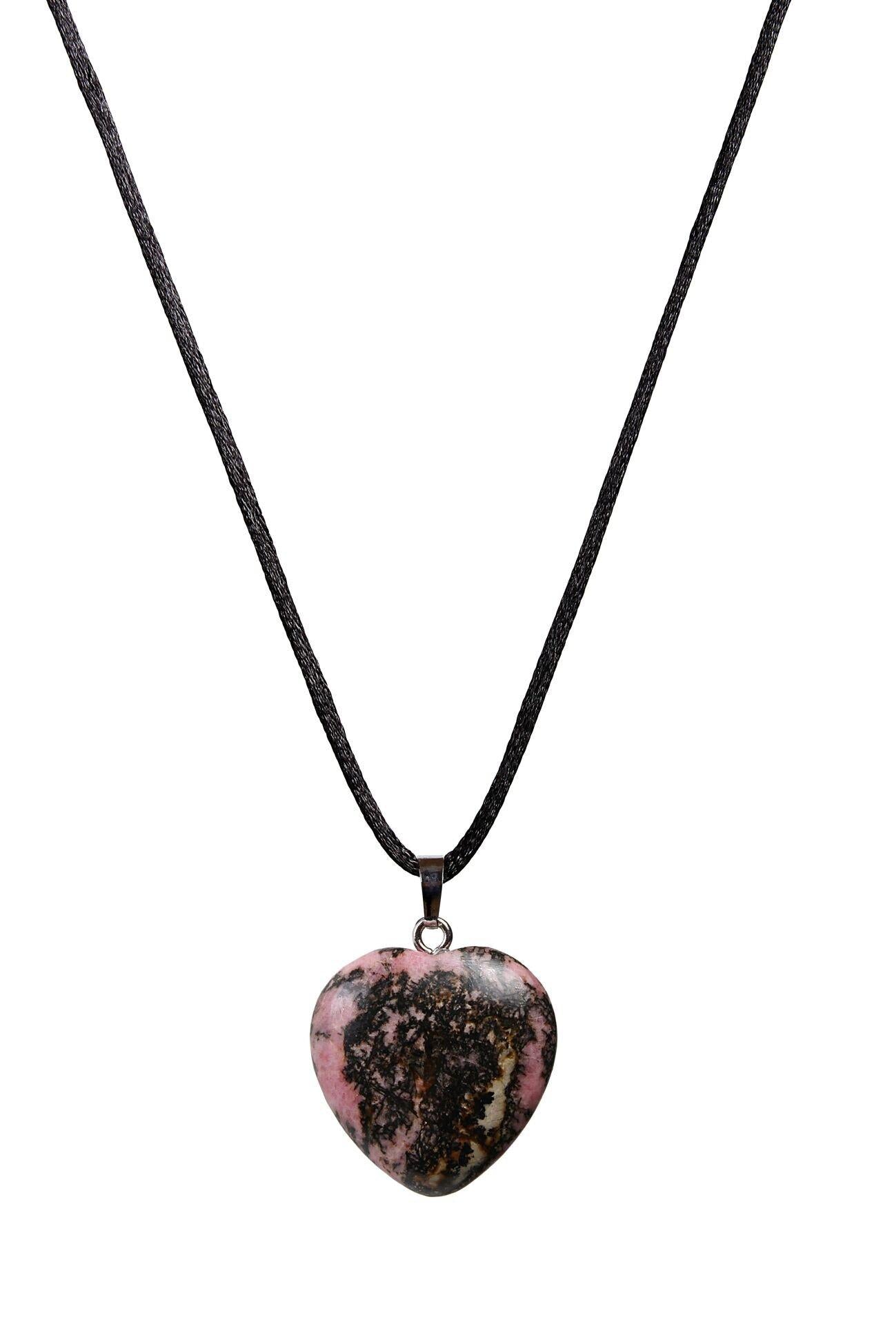 Rodonit Doğal Taş Kolye 210119