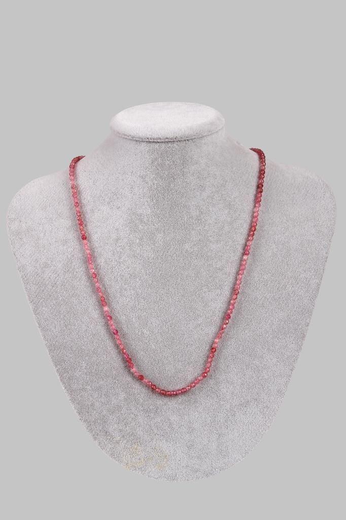 Çilek Kuvars Doğal Taş Tasarım Kolye 201745