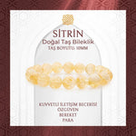 Sitrin 10mm Doğal Taş Bileklik