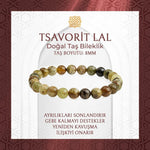 Tsavorit Lal 8mm Doğal Taş Bileklik