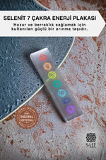 Selenit 7 Çakra Enerji Plakası