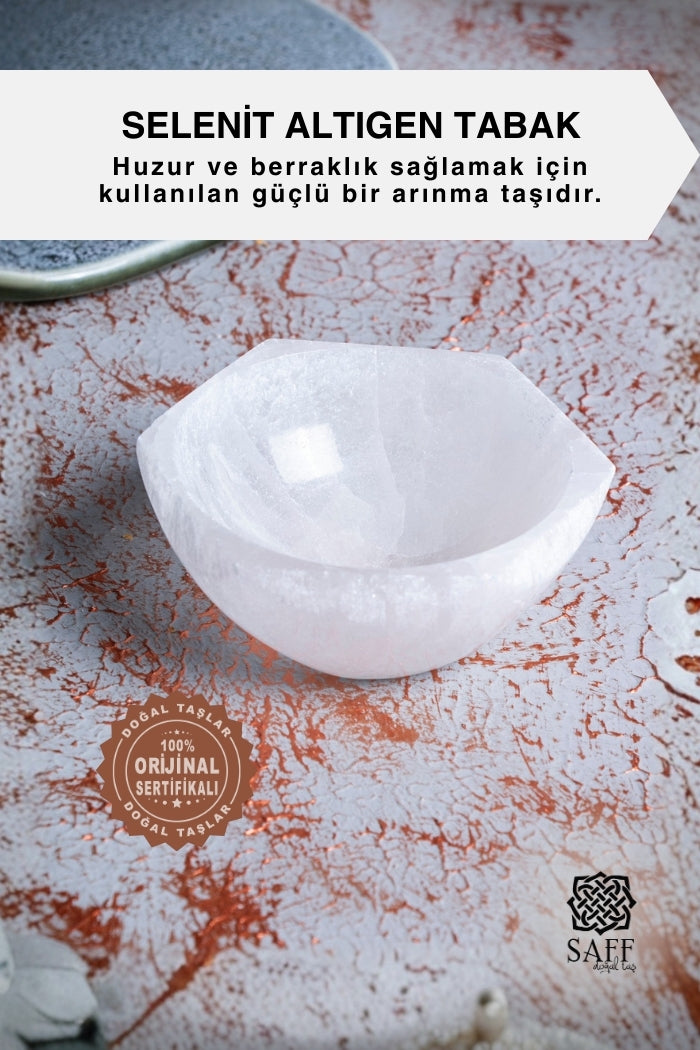 Selenit Altıgen Tabak