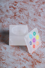 Selenit Çakra Motifli Kare Takı Kutusu