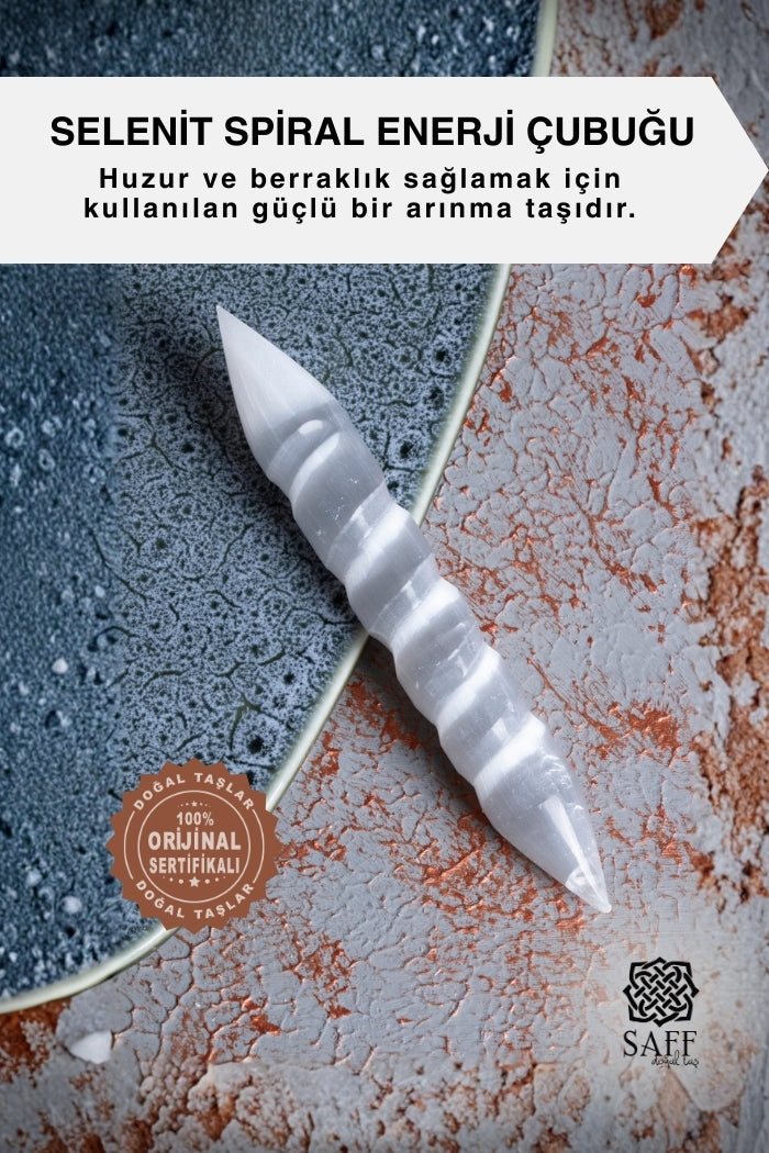 Selenit Spiral Enerji Çubuğu