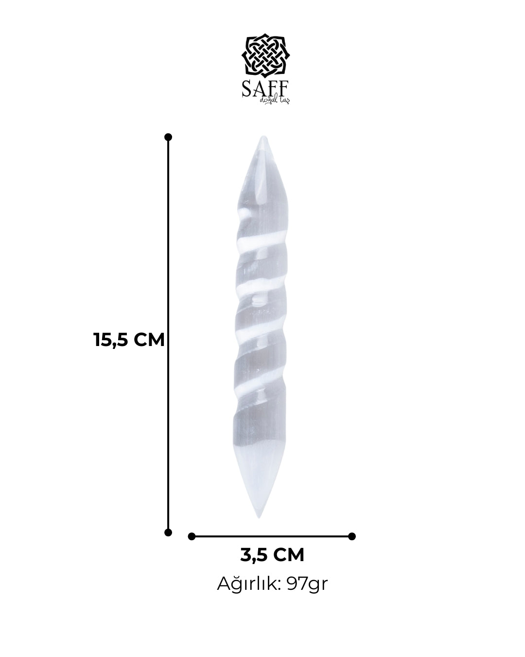 Selenit Spiral Enerji Çubuğu