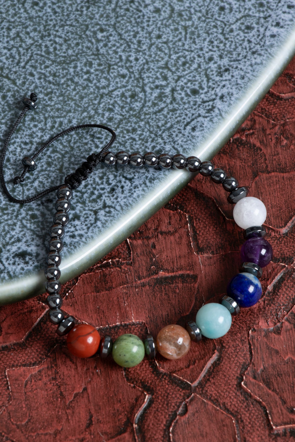 Sertfikalı Doğal Taş Kokteyli Makrome Bileklik