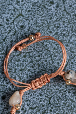 Sertfikalı Güneş Taşı Doğal Taş Makrome Bileklik