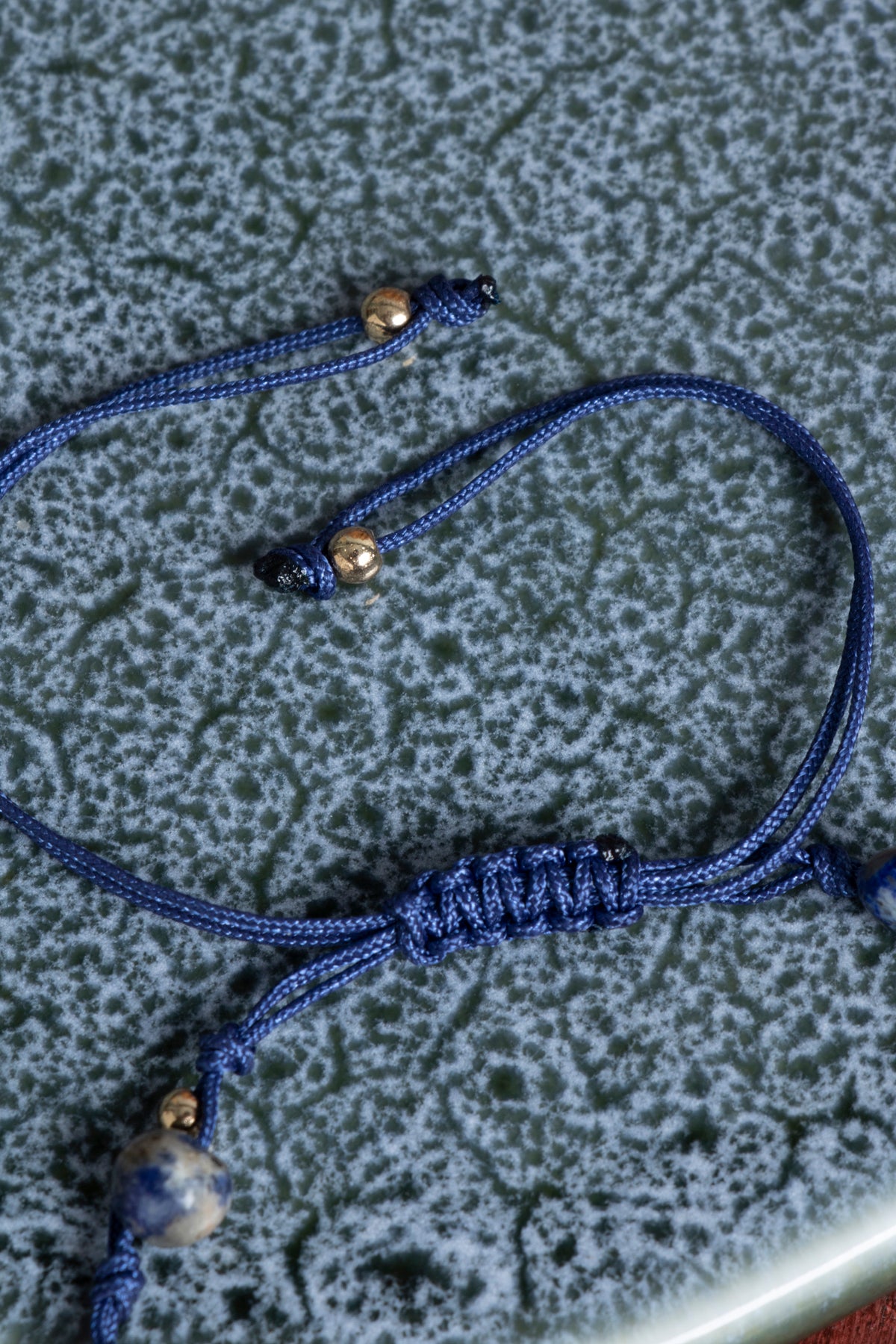Sertfikalı Lapis Lazuli Doğal Taş Makrome Bileklik