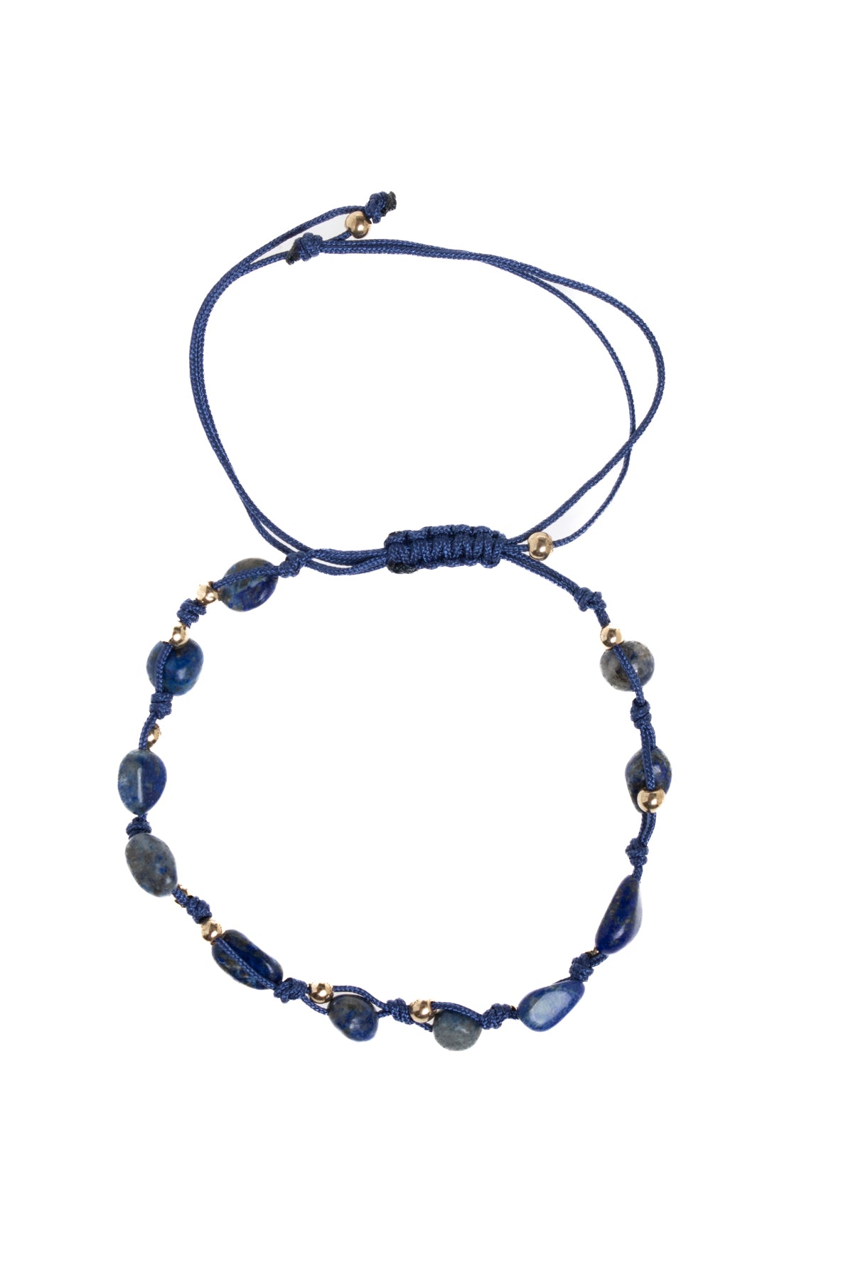 Sertfikalı Lapis Lazuli Doğal Taş Makrome Bileklik