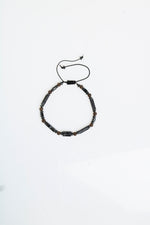 Sertfikalı Spektrolit &amp; Dumanlı Kuvars &amp; Hematit Doğal Taş Makrome Bileklik