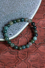 Sertifikalı Akik 925 Ayar Gümüş 8 mm İmameli Tesbih &amp; Bileklik Seti