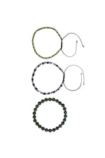 Sertifikalı Akuamarin &amp; Hematit &amp; Gümüş Aparat Set Bileklik