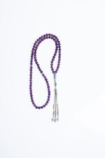 Sertifikalı Ametist Metal İmameli Püskül Tesbih