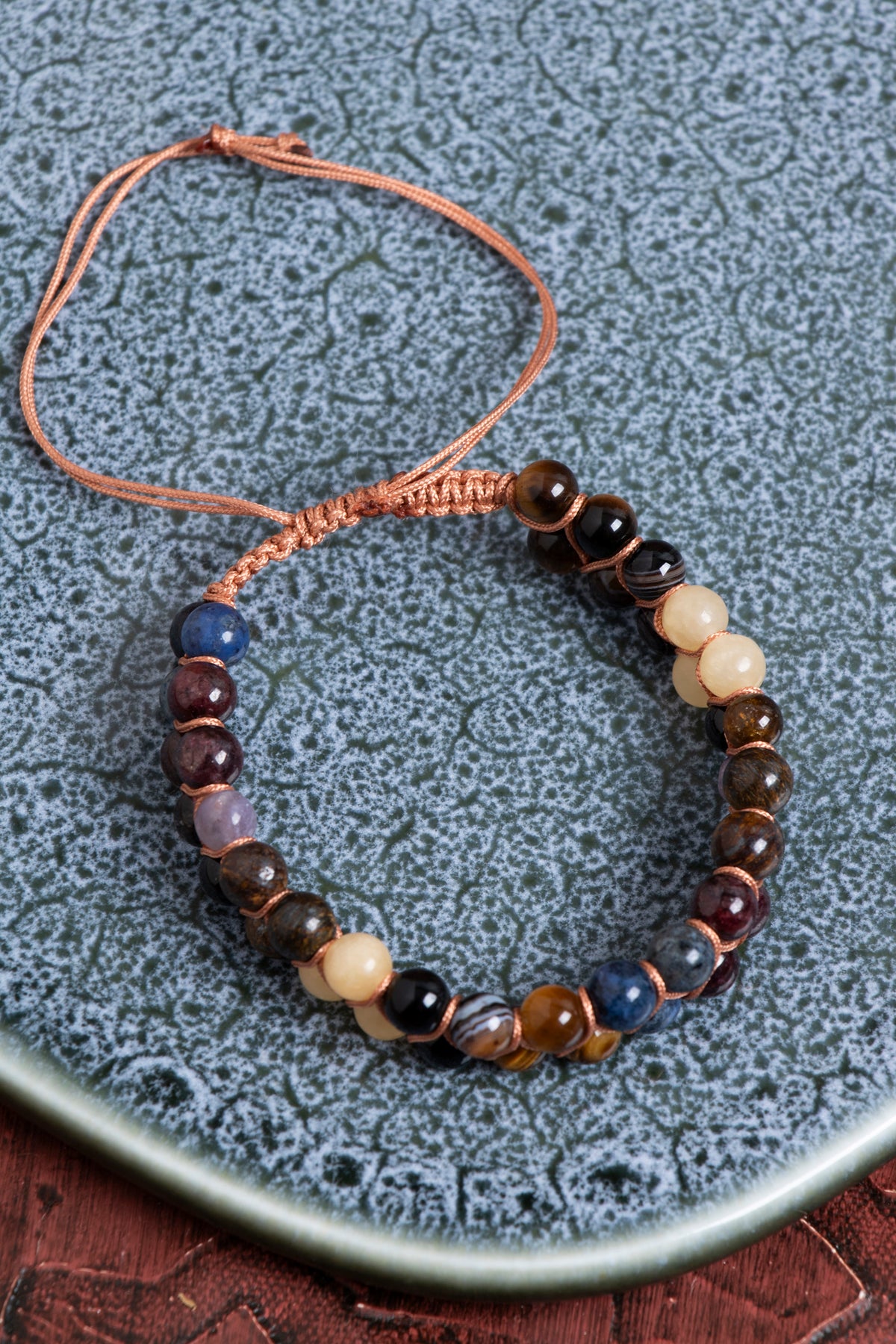 Sertifikalı Aslan Burcu Kaplan Gözü ve Lal Taşlı Bileklik