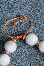 Sertifikalı Ay Taşı Doğal Taş Makrome Bileklik